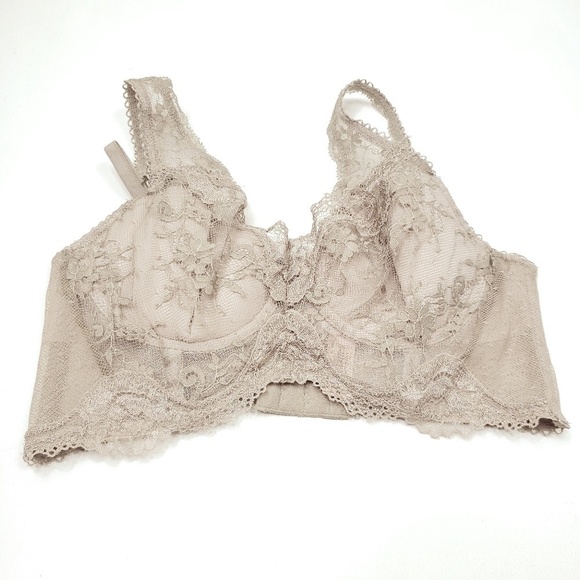 Victoria's Secret Other - Victoria's Secret lined demi pewter lace bra 34D new with tags